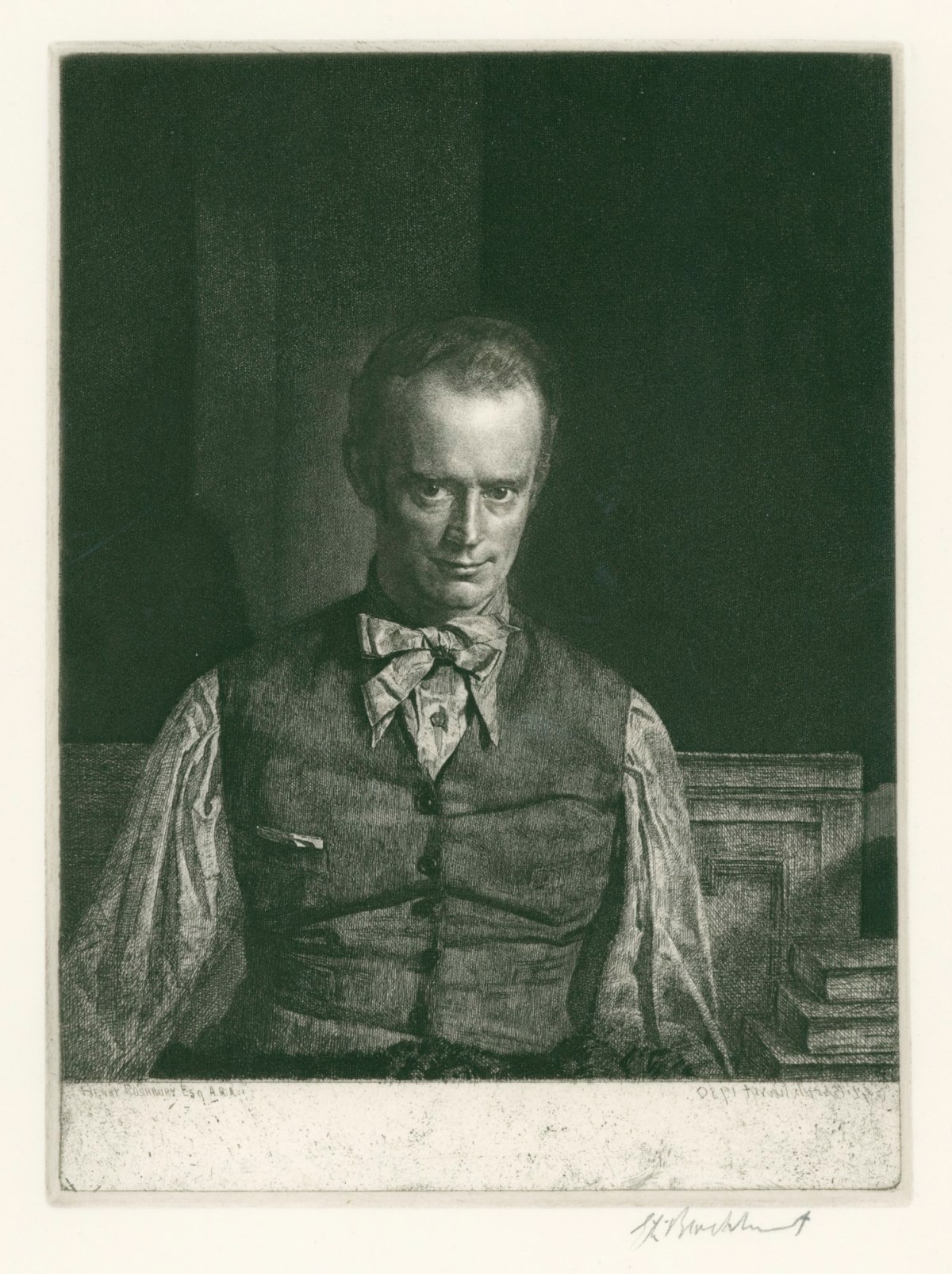 Gerald Leslie Brockhurst RA, Portrait of Henry Rushbury