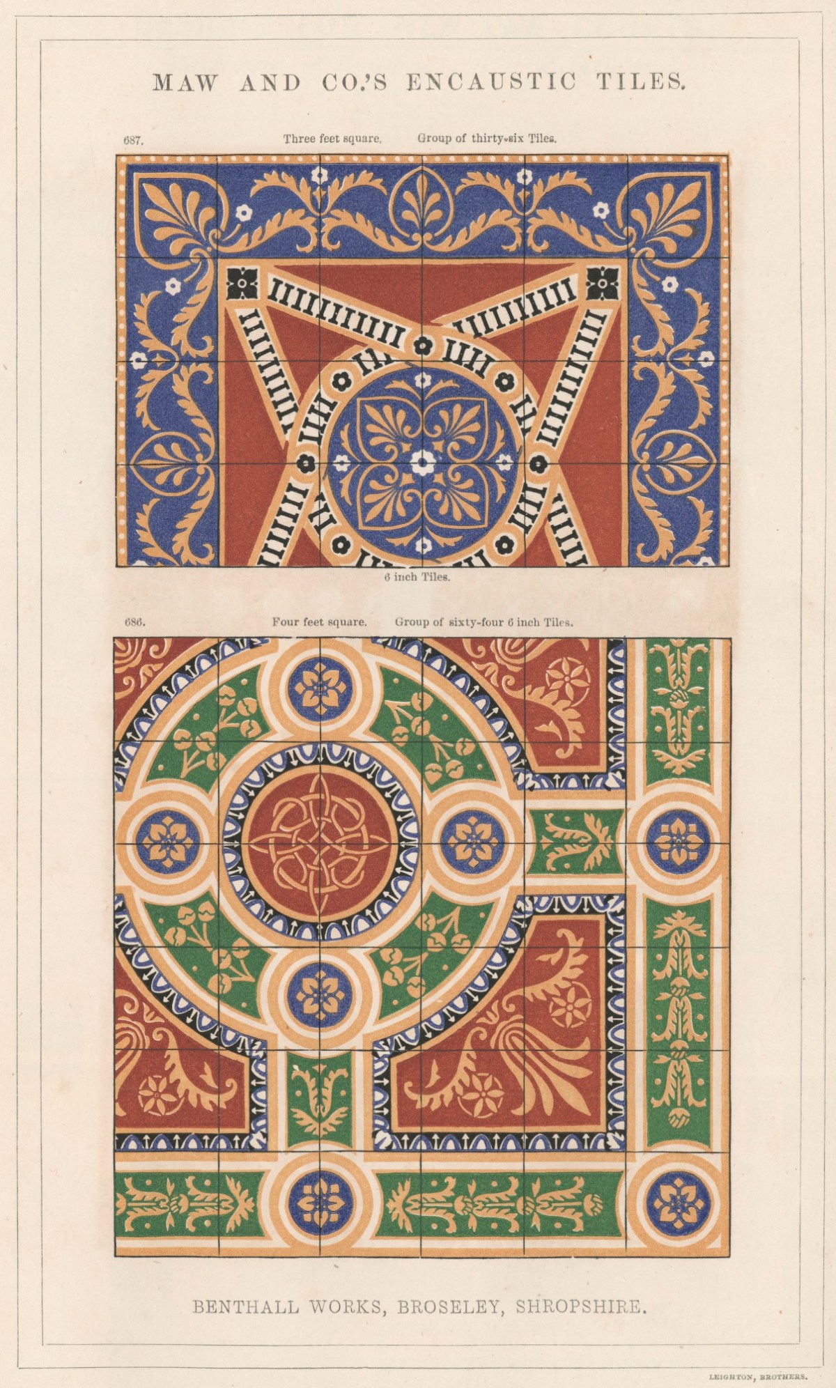 Unidentified designer, Maw & Co.'s Encaustic Tiles