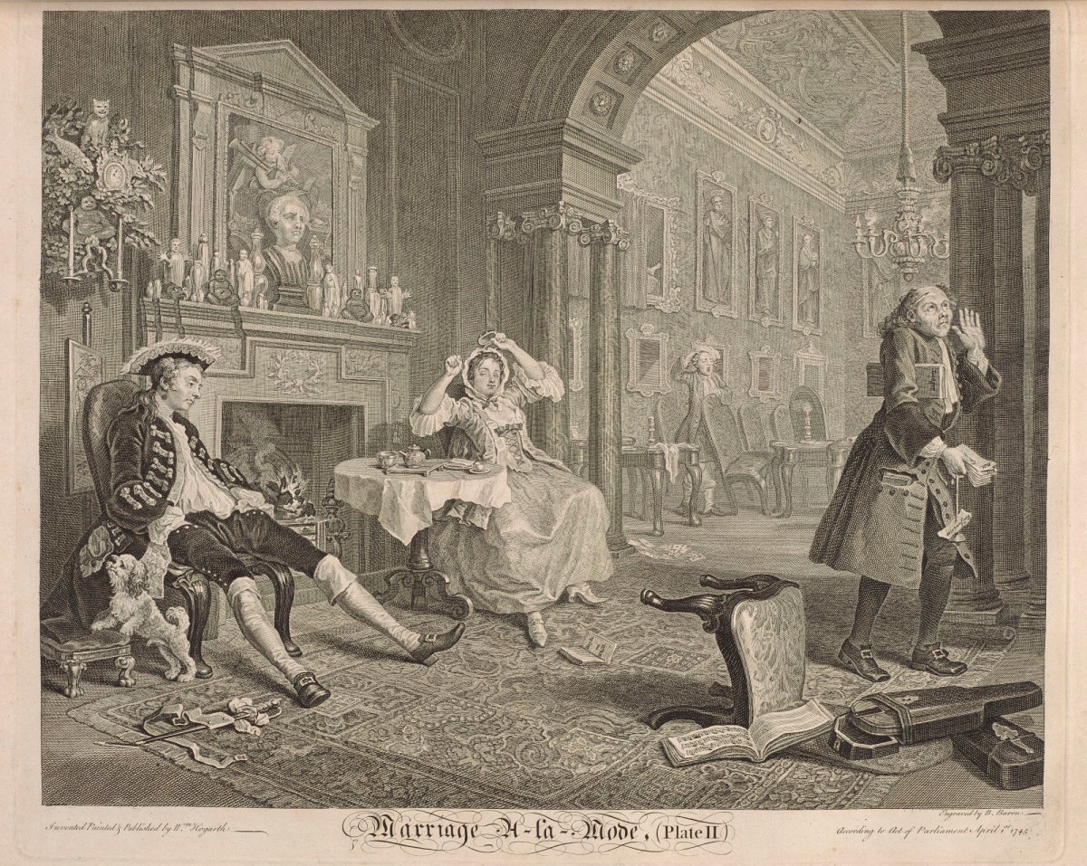 William Hogarth, Marriage-à-la-Mode, plate 2