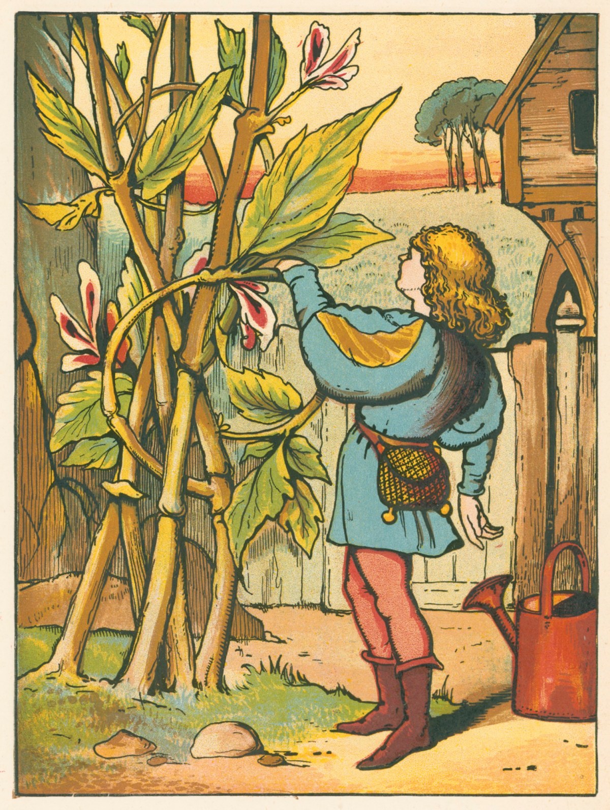 Unidentified artist, Jack decides to climb the beanstalk