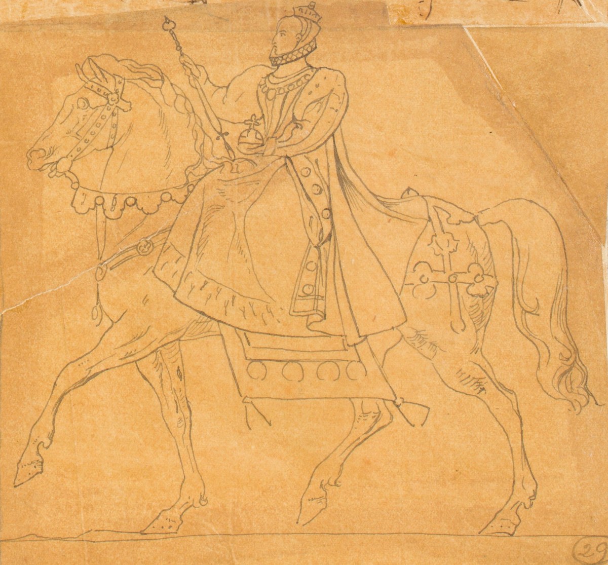 Henry Hugh Armstead RA, Queen Elizabeth I on horseback