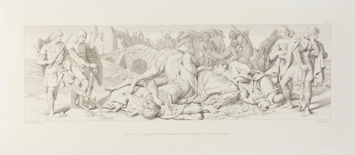 Daniel Maclise RA, The death of Tostig and Harold Hardrada, after the battle of Stamford Bridge