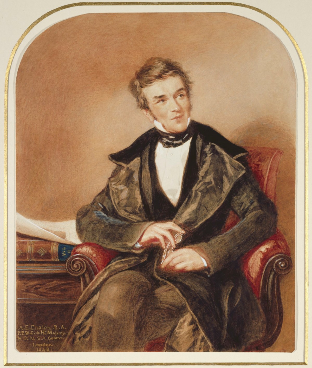 A.E. Chalon RA, Portrait of C.R. Leslie, R.A.
