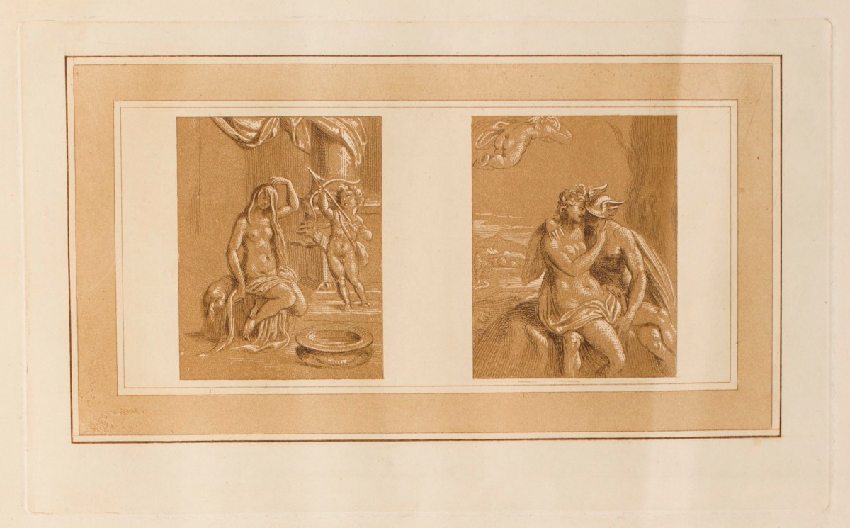 Conrad Martin Metz, Venus combing her hair attended by Cupid; Mercury and Herse(?)