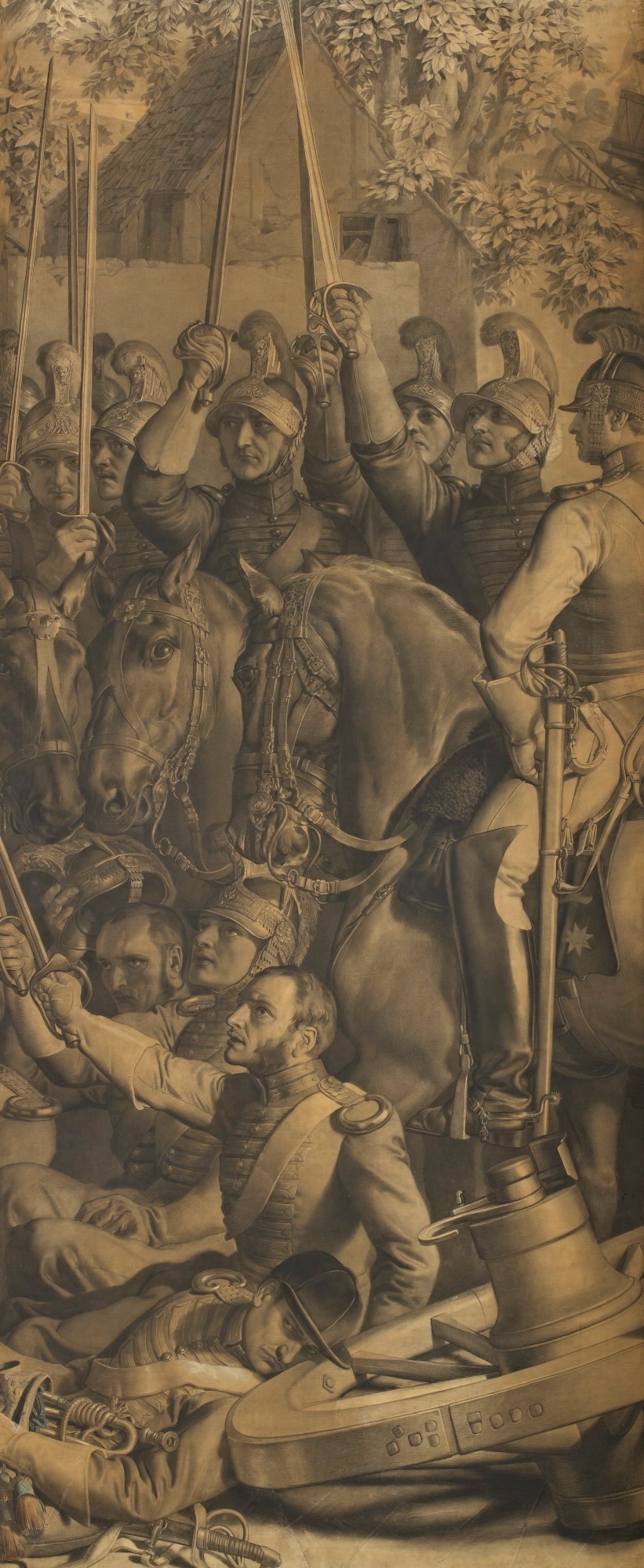Daniel Maclise RA, Cartoon for 'The Meeting of Wellington and Blücher After the Battle of Waterloo'