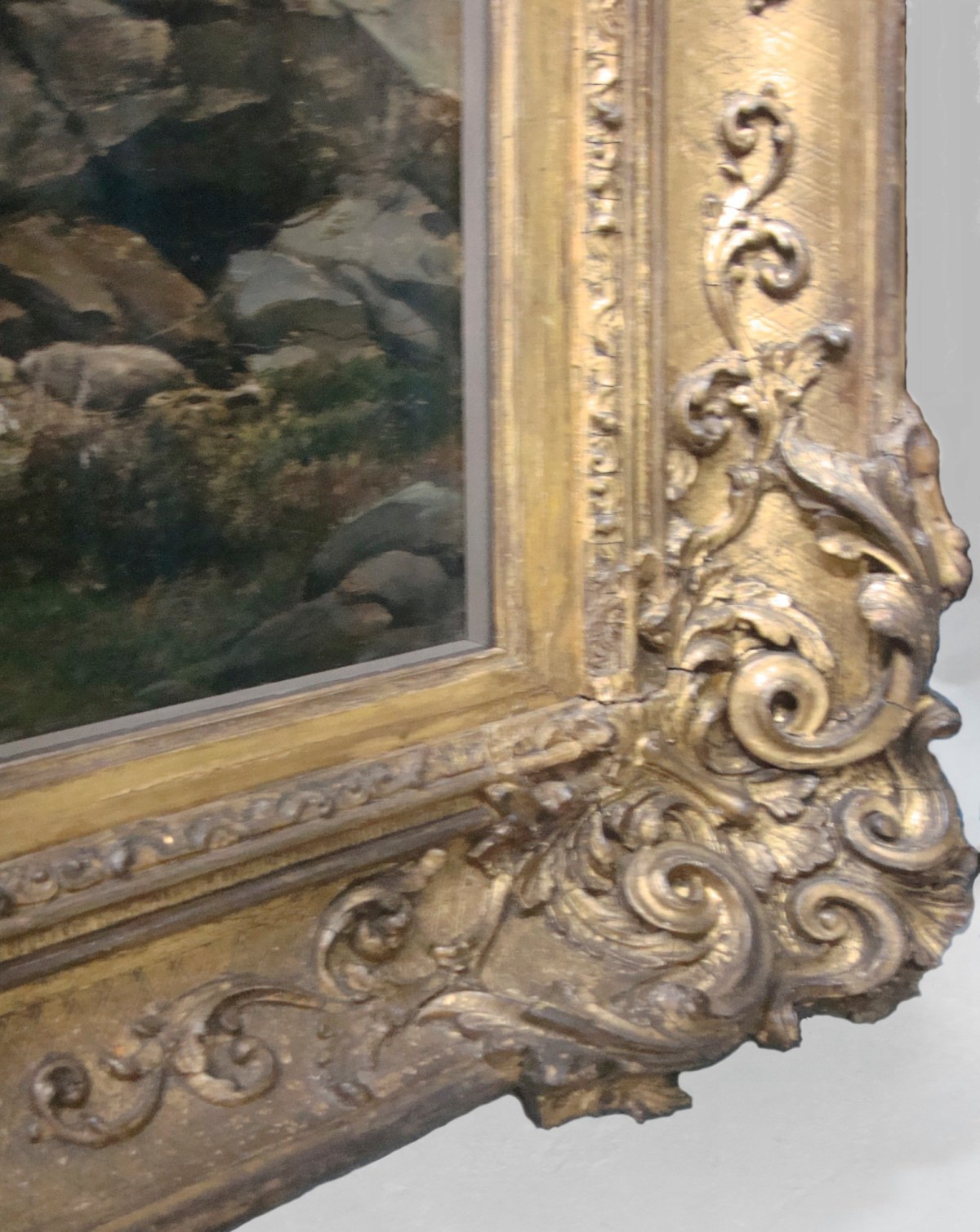 Unknown, Frame for Thomas Creswick RA 'Landscape with artist resting beside a road'