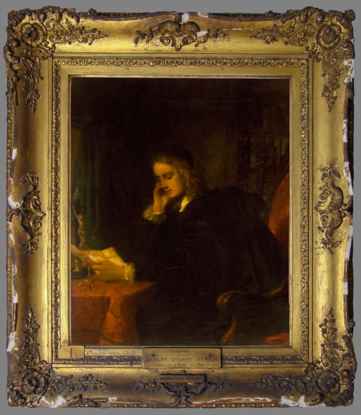 Unknown, Frame for Gilbert Stuart Newton RA 'Abelard in his Study'