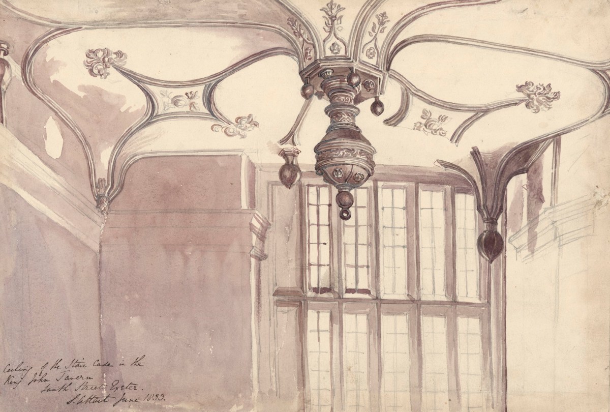Solomon Alexander Hart RA, Study of the ceiling in the King John Tavern, Exeter