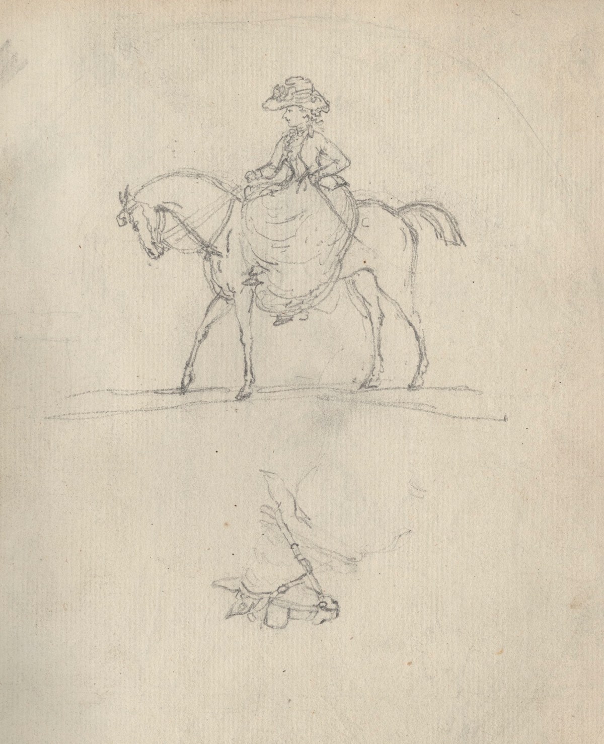 Unknown artist, Leaf from a sketchbook
