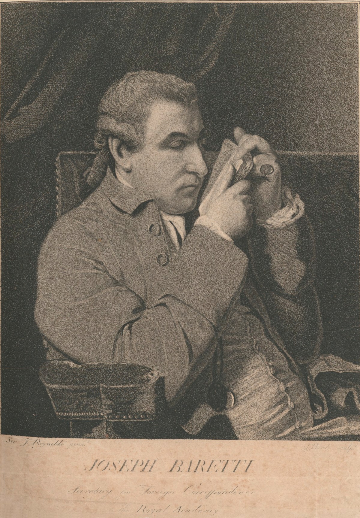 Sir Joshua Reynolds PRA, Portrait of Giuseppe Baretti
