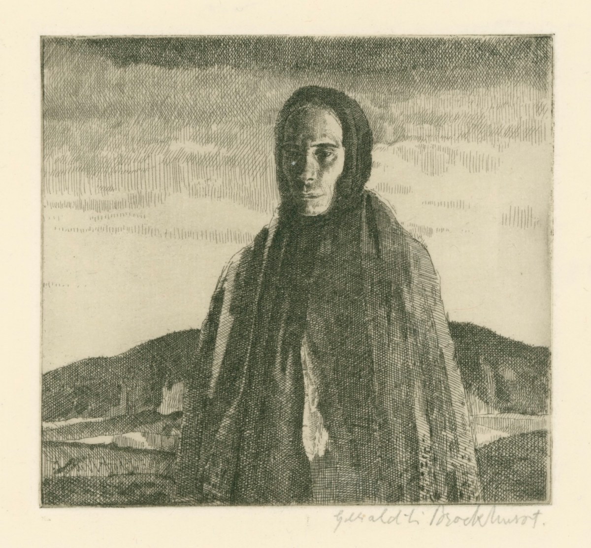 Gerald Leslie Brockhurst RA, A Galway Peasant
