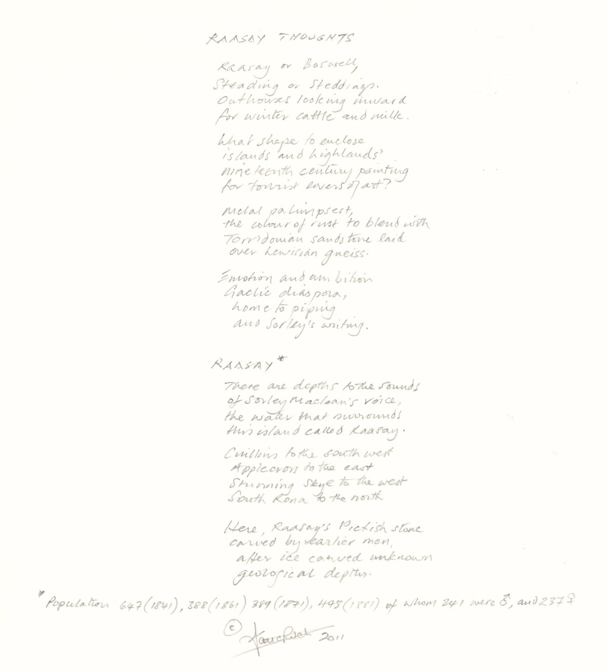 Ian Ritchie RA, Raasay Thoughts