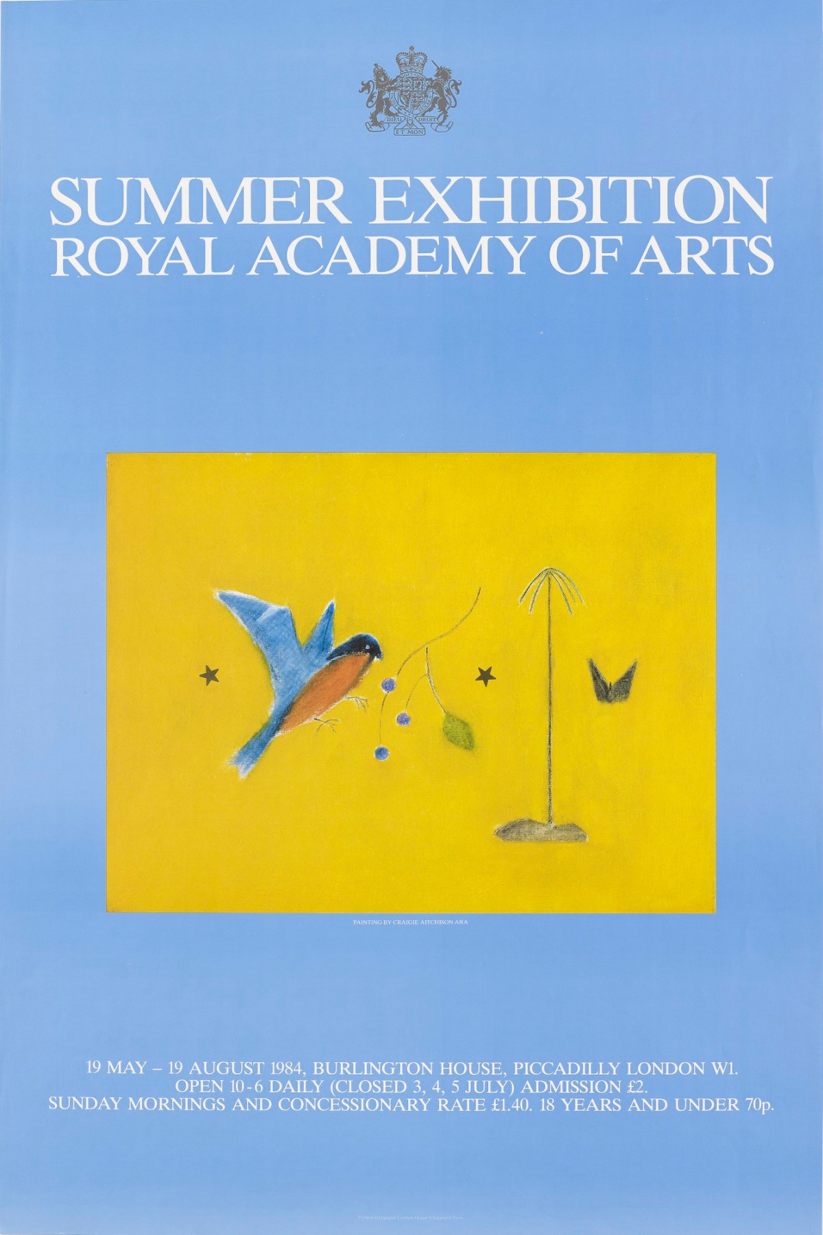 , Poster, designed by Craigie Aitchison and Gordon House