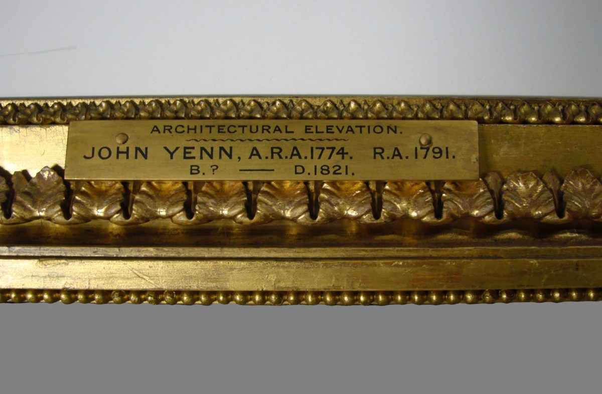 Unknown, Frame for John Yenn RA 'Architectural Elevation'