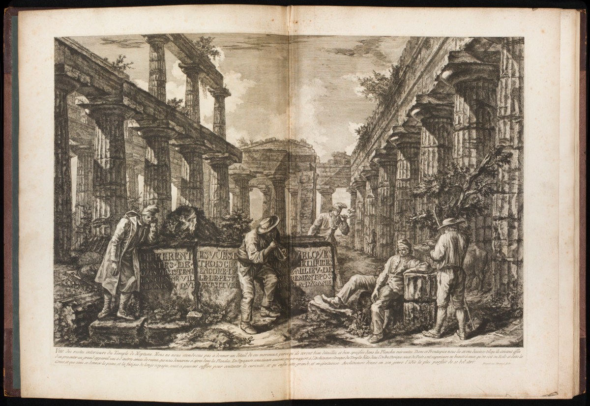 Giovanni Battista Piranesi, Vue des restes interieurs du Temple de Neptune