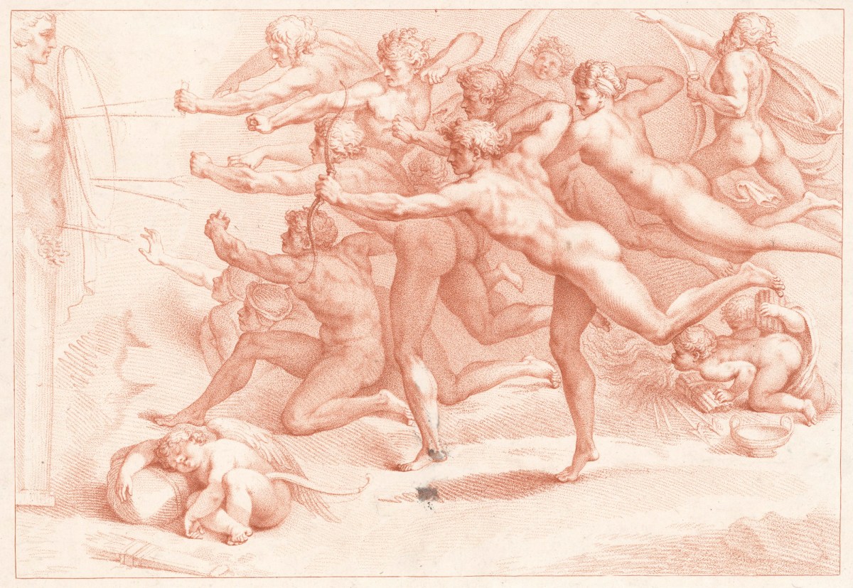 Francesco Bartolozzi RA, Archers shooting at a Herm