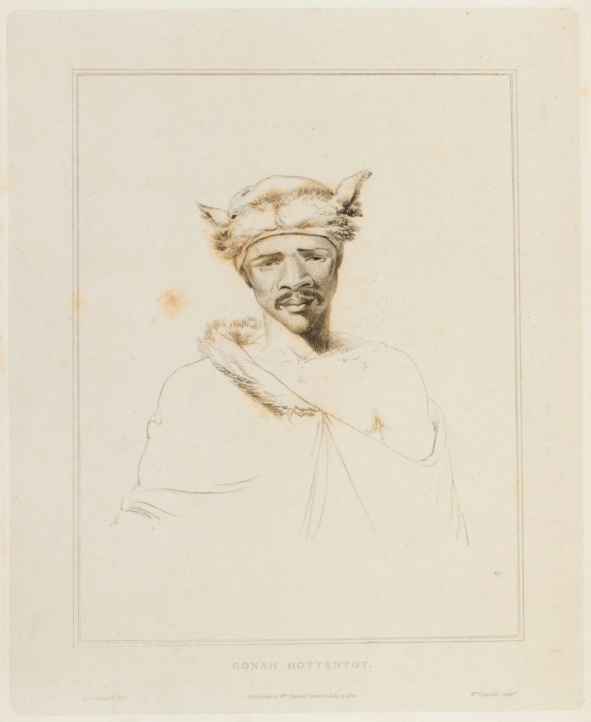 Samuel Daniell, Portrait of a Khoikhoi man ('Gonah Hottentot')
