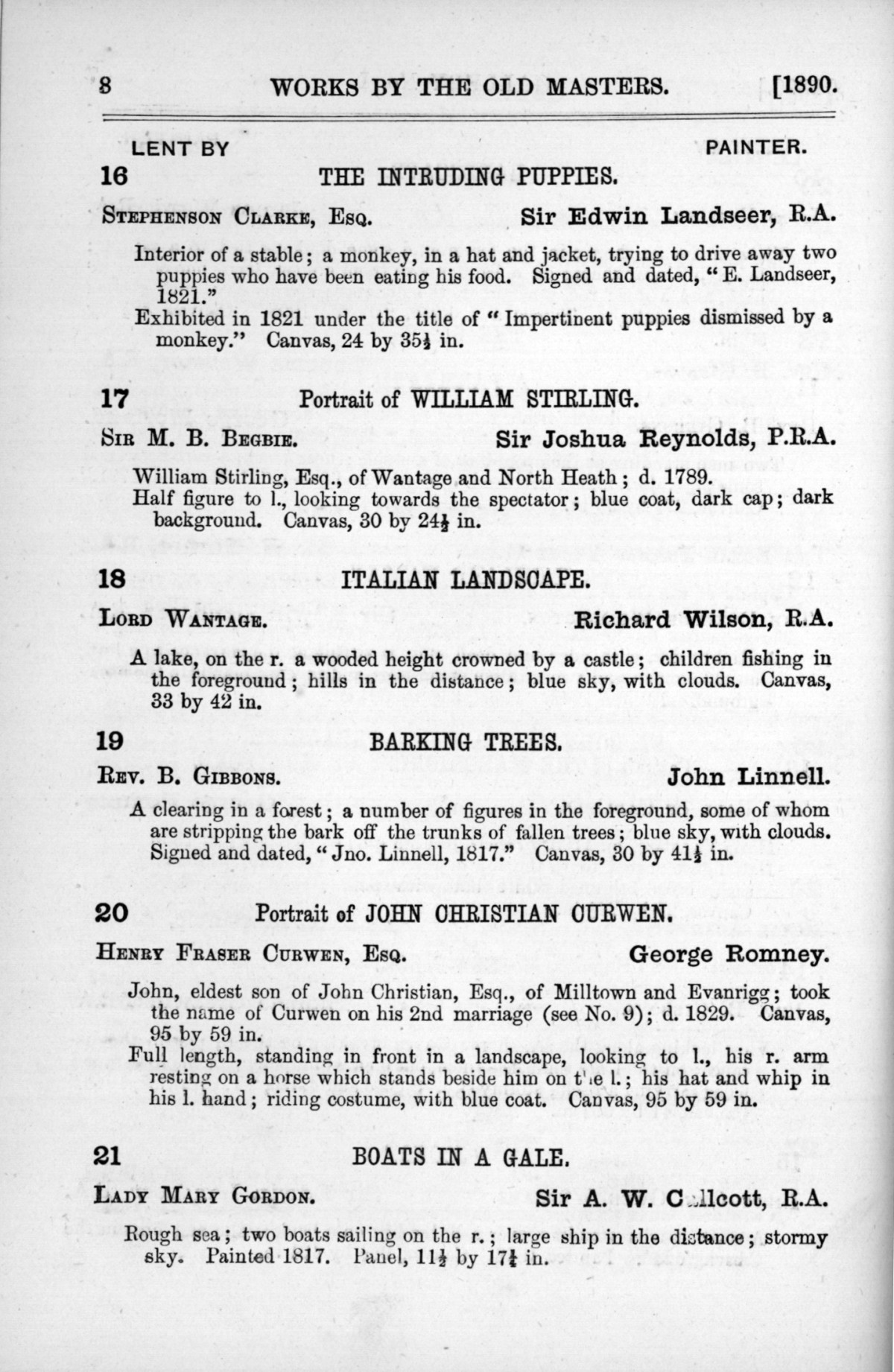 Page 8 of 1890 - Old Masters, deceased masters of the British School, drawings & models by Alfred Stevens