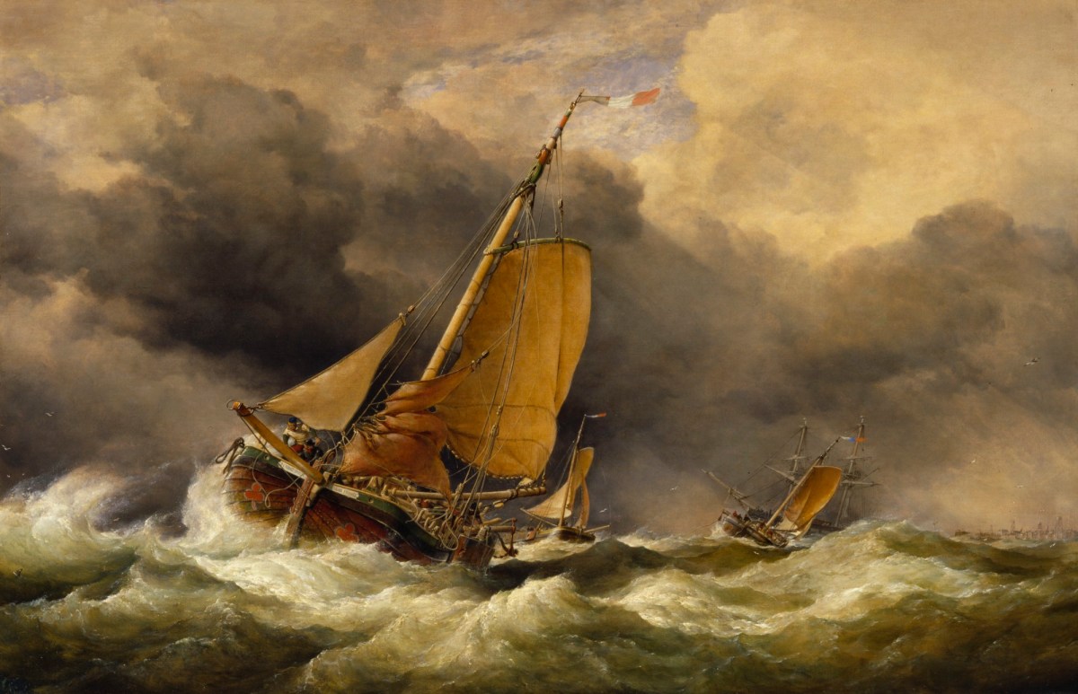 Edward William Cooke RA, Scheveningen Pincks off the Coast of Yarmouth