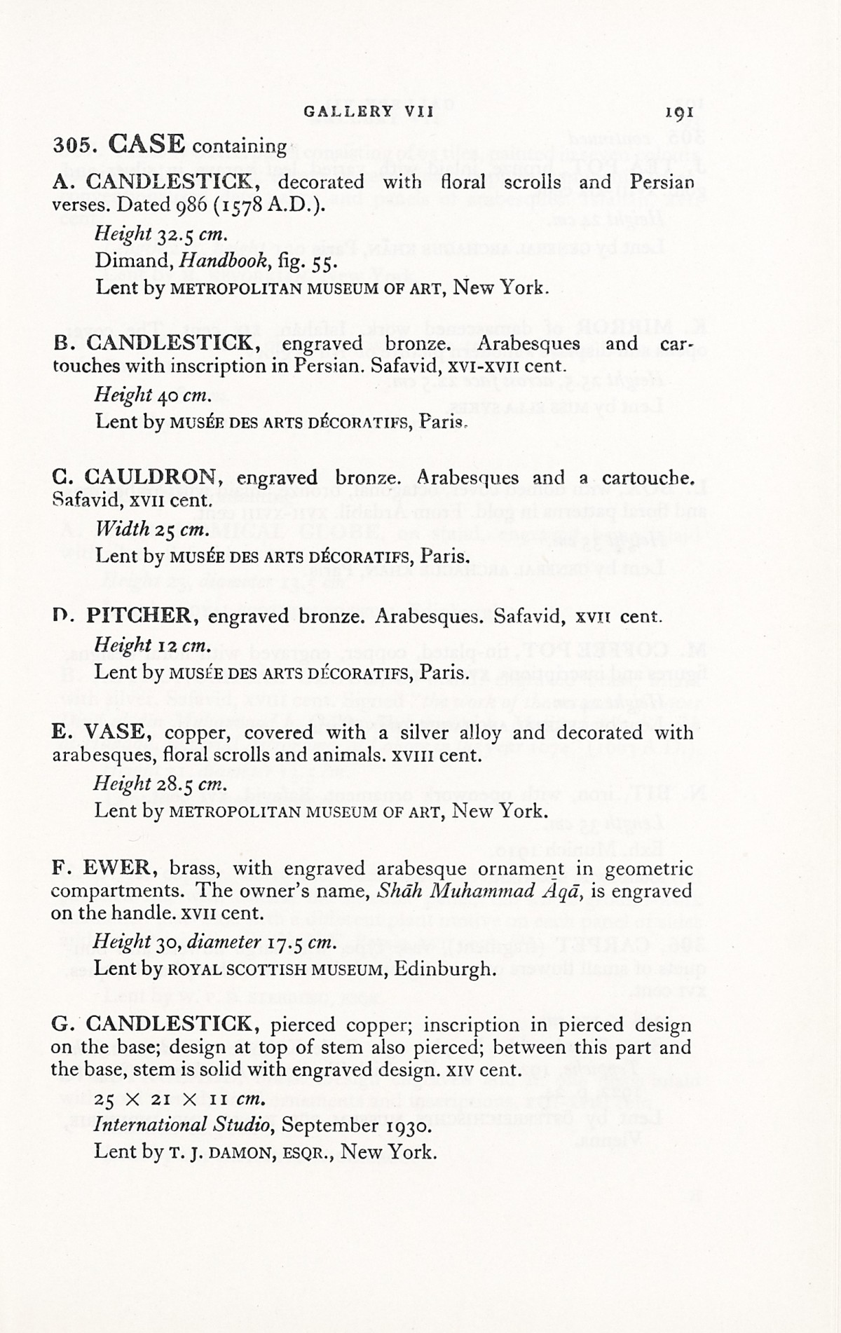 Page 219 of 1931 - International Exhibition of Persian Art