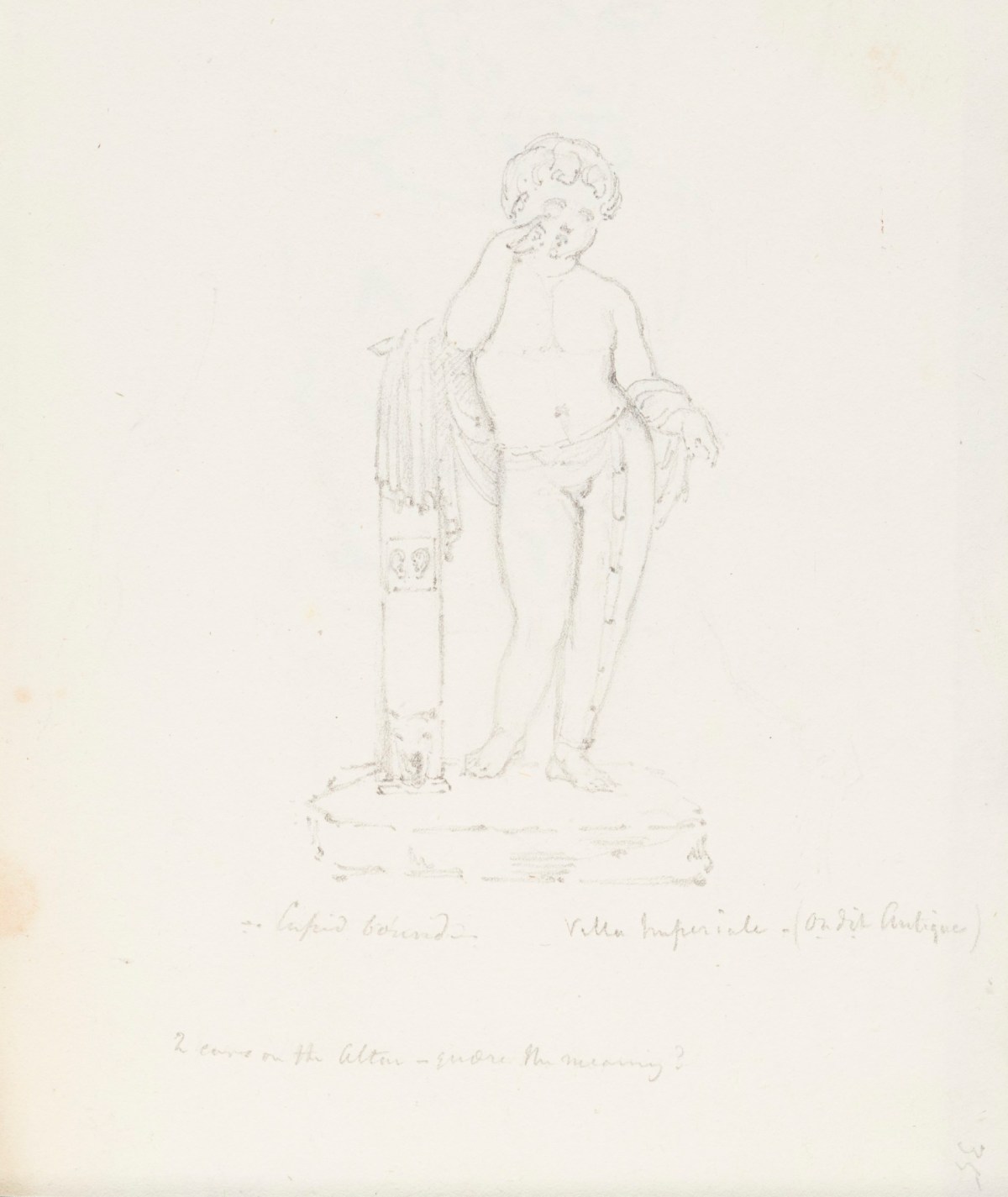 Richard Westmacott the Younger RA, Sketch of a sculpture of 'Cupid Bound'