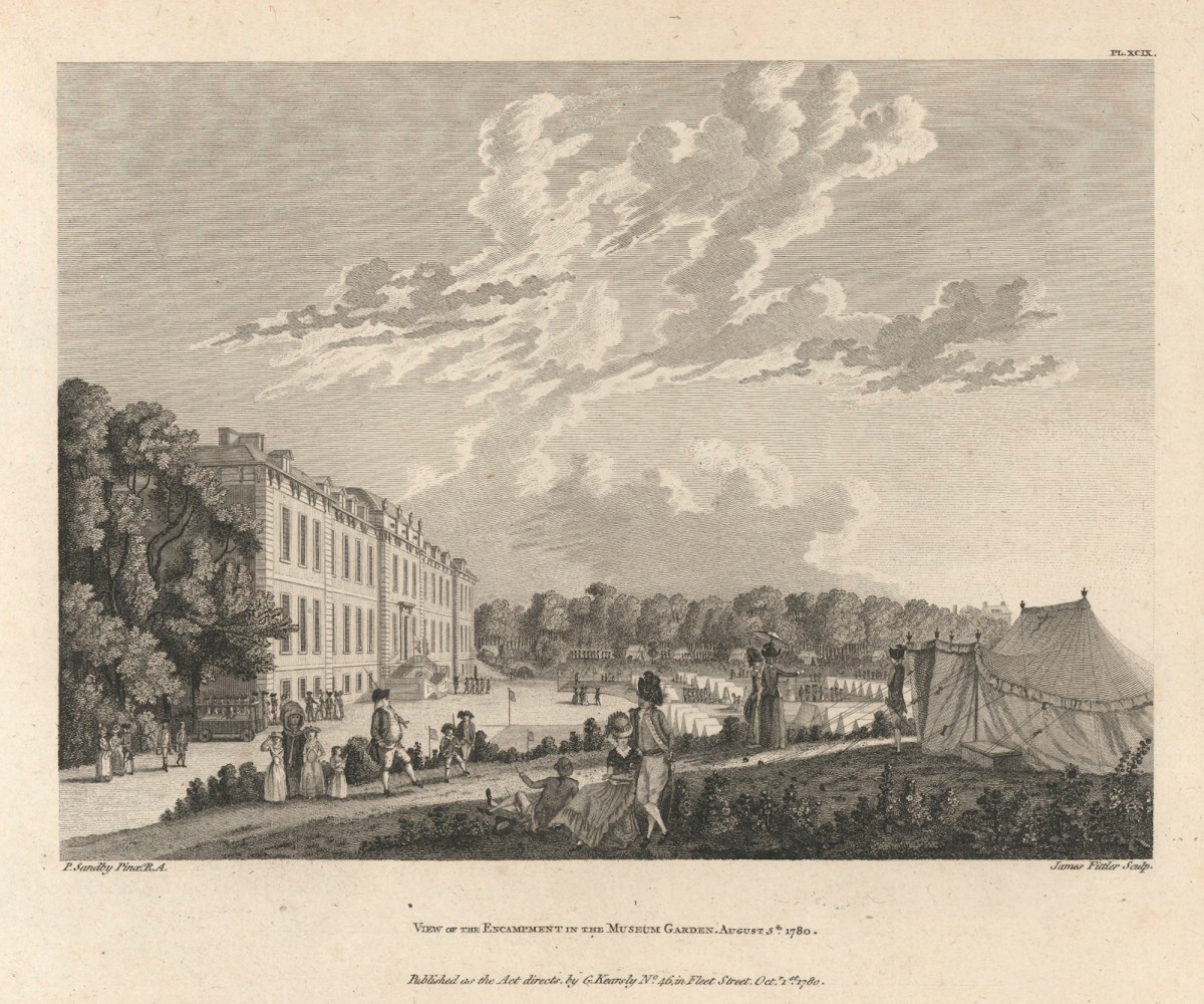 Paul Sandby RA, View of the Encampment in the Museum Garden