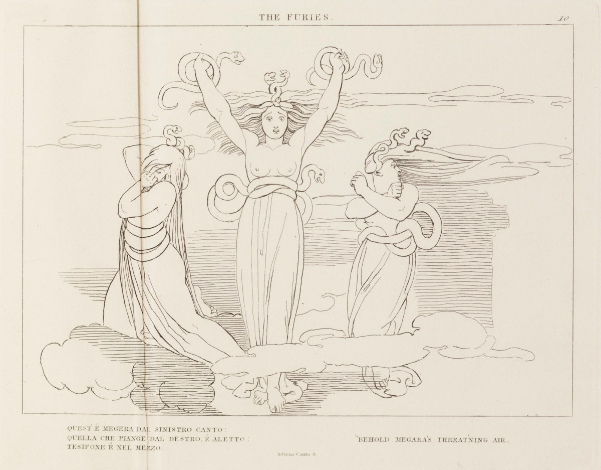 John Flaxman RA, 'The Furies' (from The Divine Comedy)