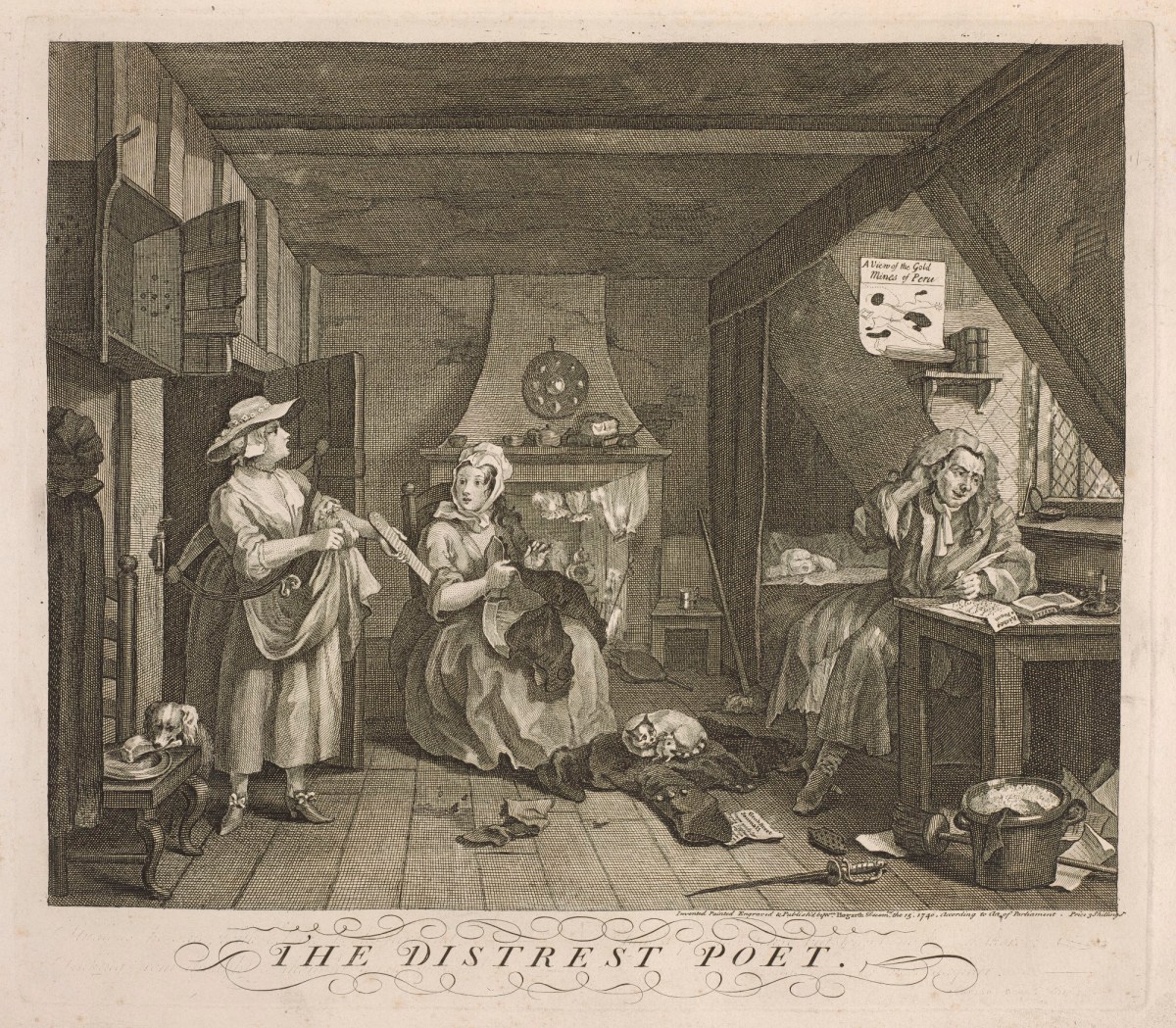 William Hogarth, The Distressed Poet