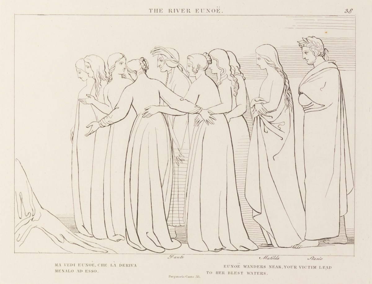 John Flaxman RA, 'The River Eunoë' (from The Divine Comedy, Purgatory)