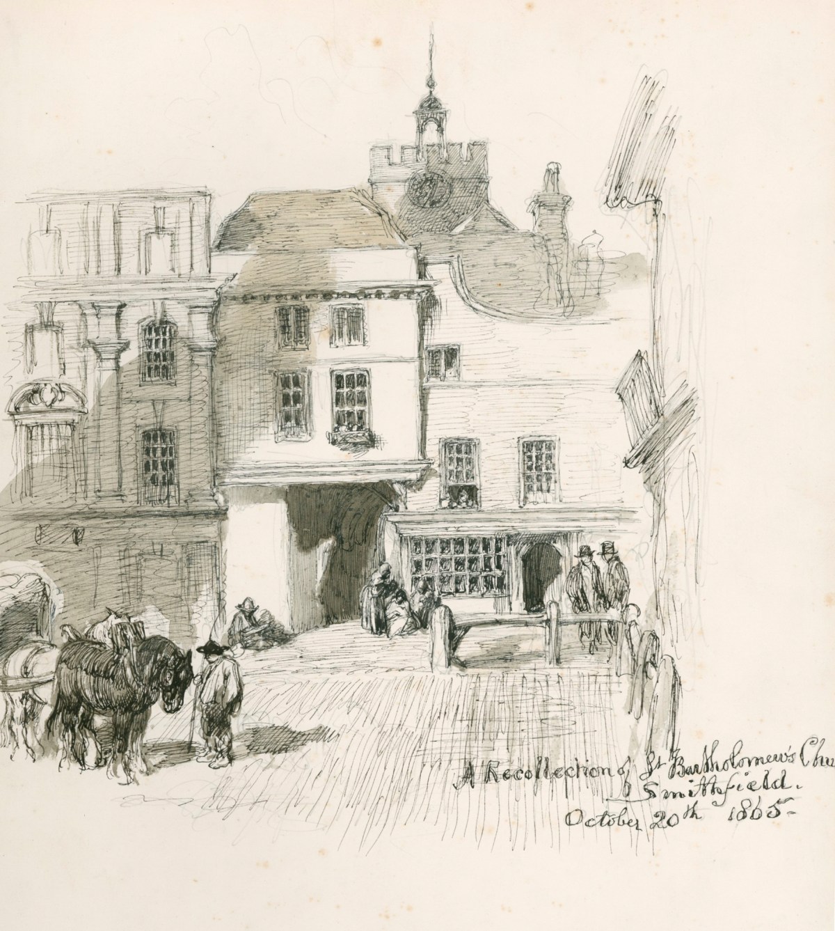 Sir John Gilbert RA, A Recollection of St. Bartholemew's Church, Smithfield