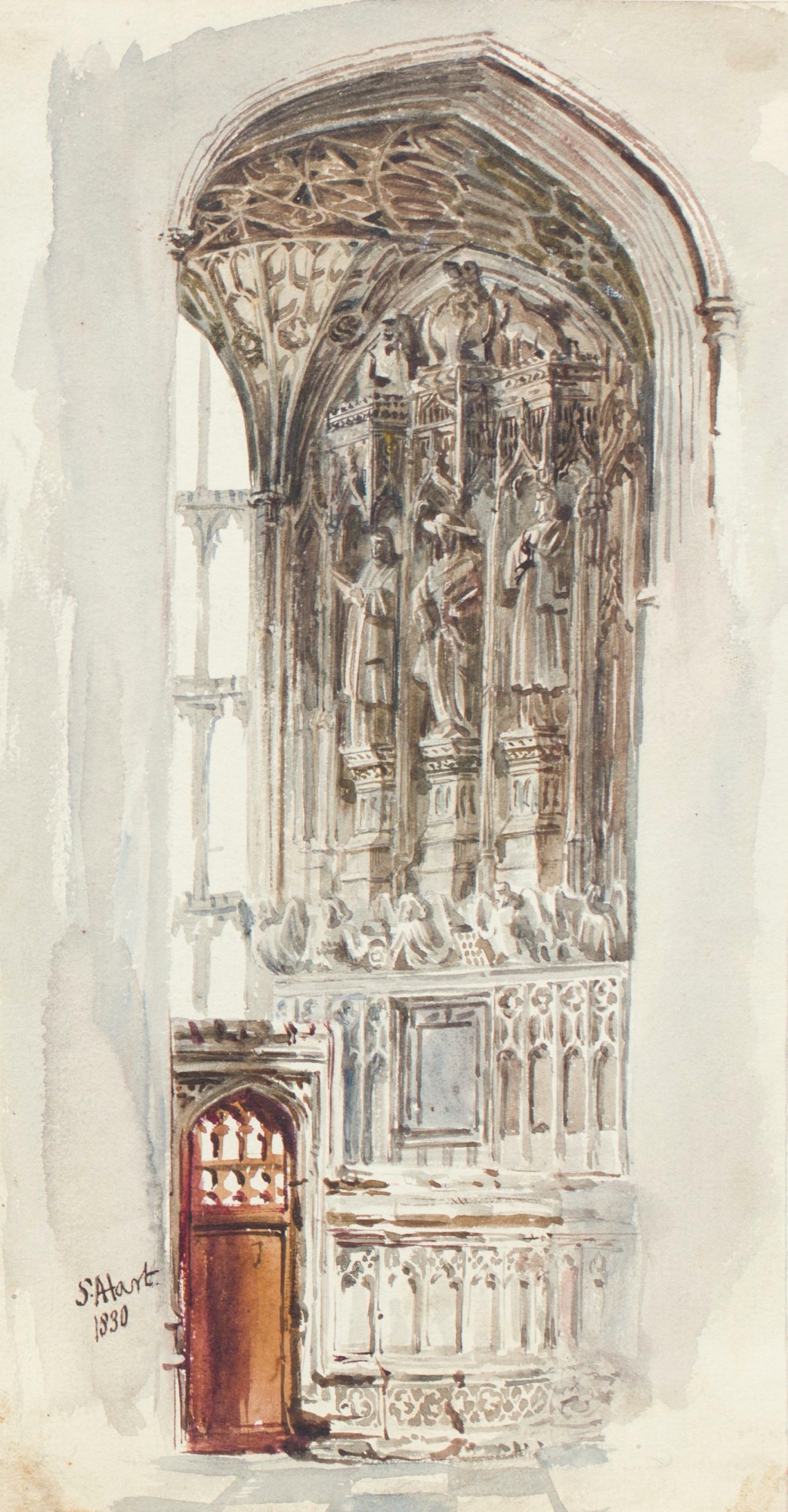 Solomon Alexander Hart RA, Interior of a side chapel