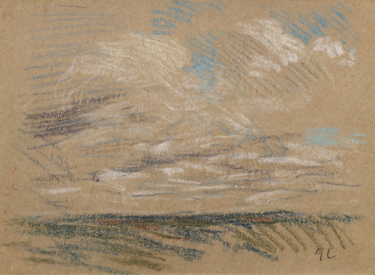 Sir George Clausen RA, Cloud study with landscape