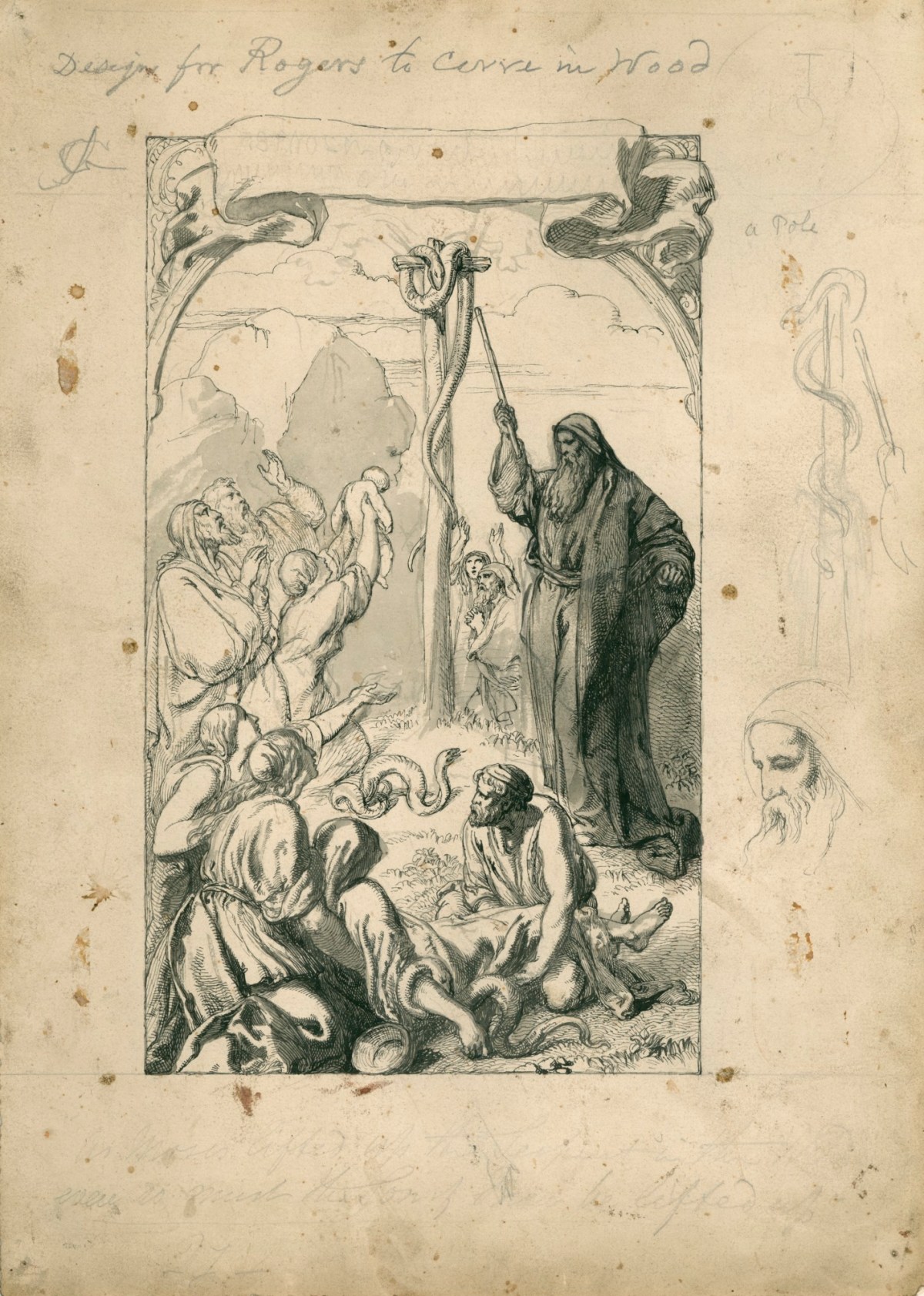 Sir John Gilbert RA, Moses and the Brazen Serpent