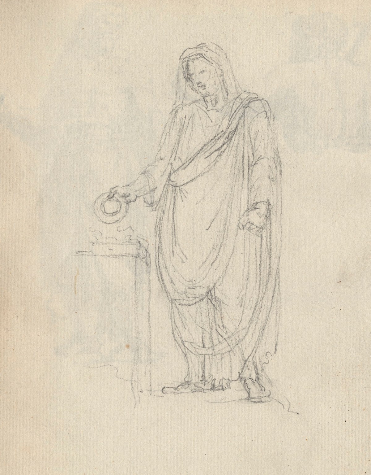 Unknown artist, Leaf from a sketchbook