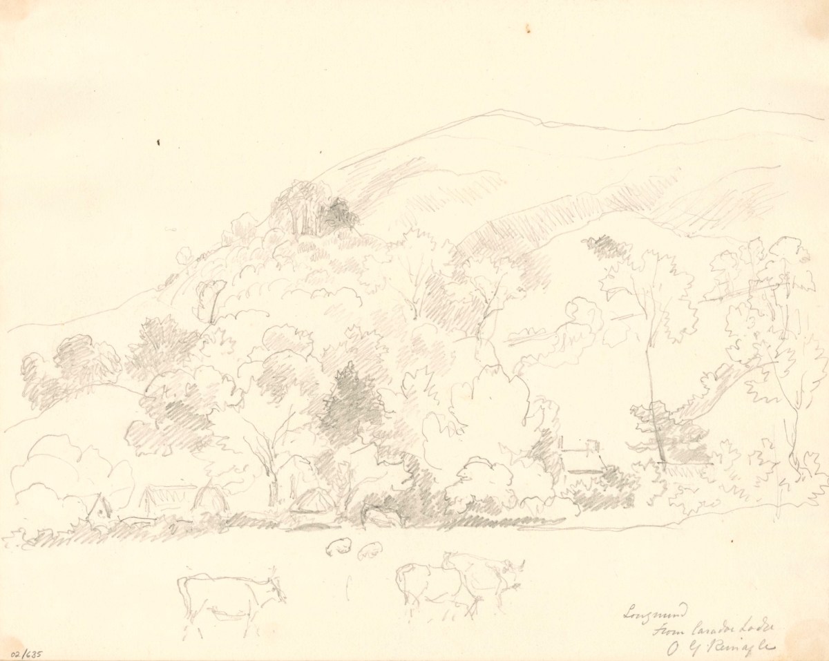 Oriana Georgiana Reinagle, View of the Long Mynd hills
