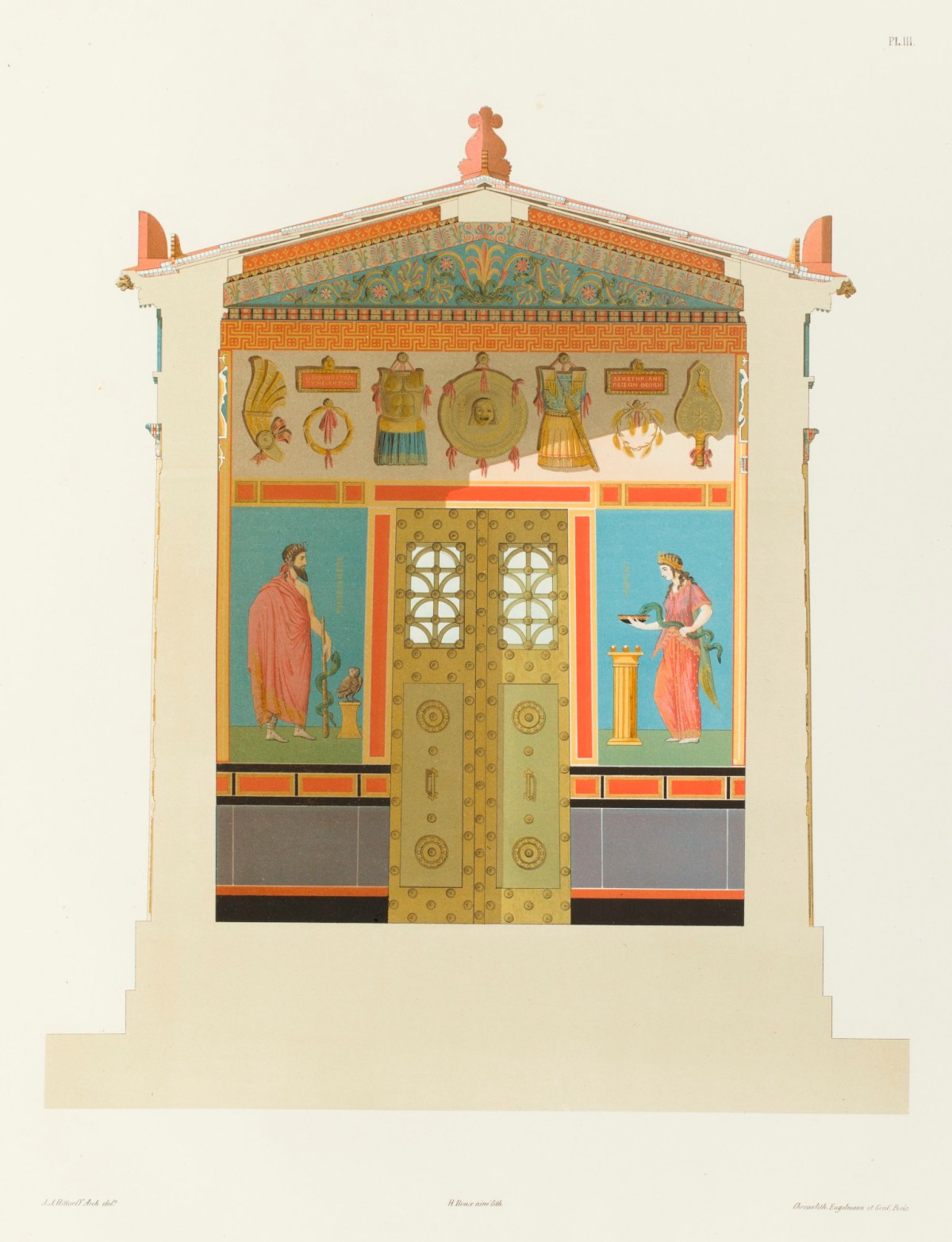 Jakob Ignaz Hittorff, Coupe transversale du temple