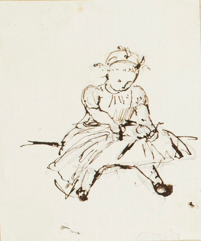 Henry Hugh Armstead RA, A seated girl