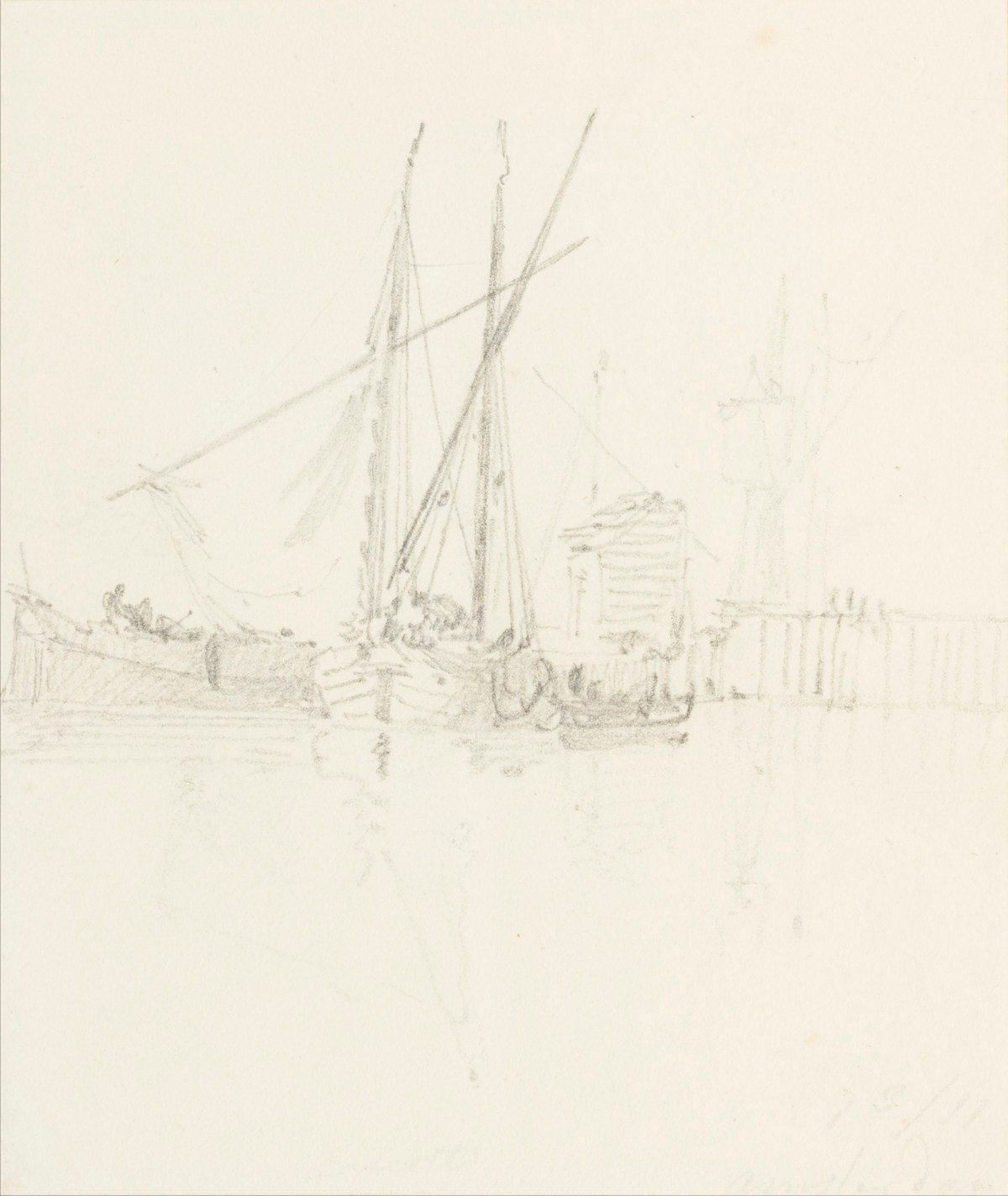 Sir Augustus Wall Callcott RA, Ships in the harbour at Amsterdam