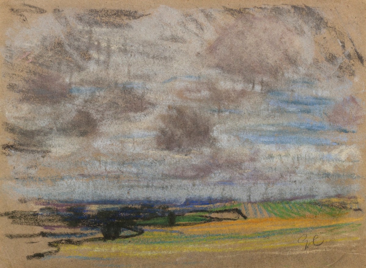 Sir George Clausen RA, Cloud study with landscape