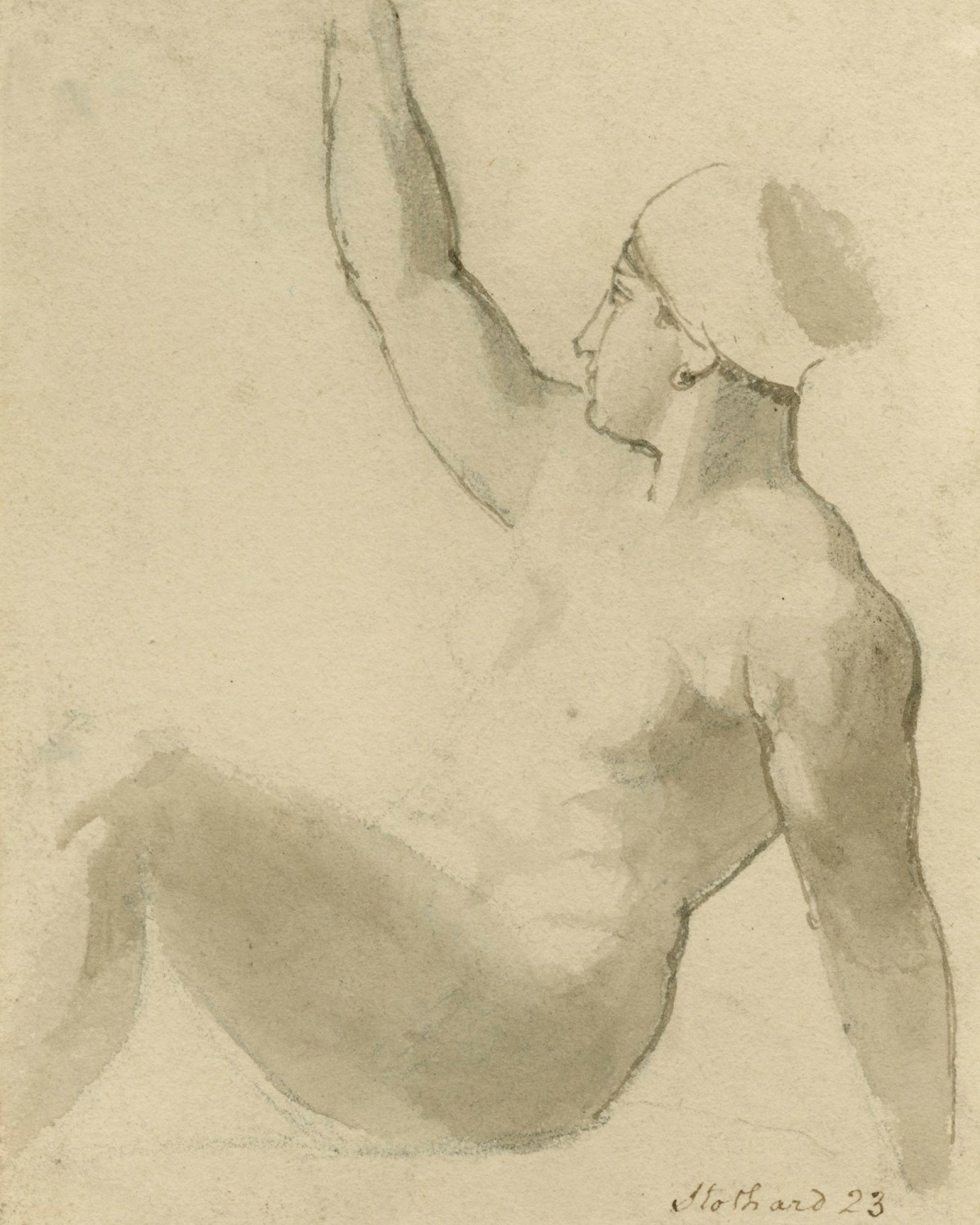 Thomas Stothard RA, Seated female nude