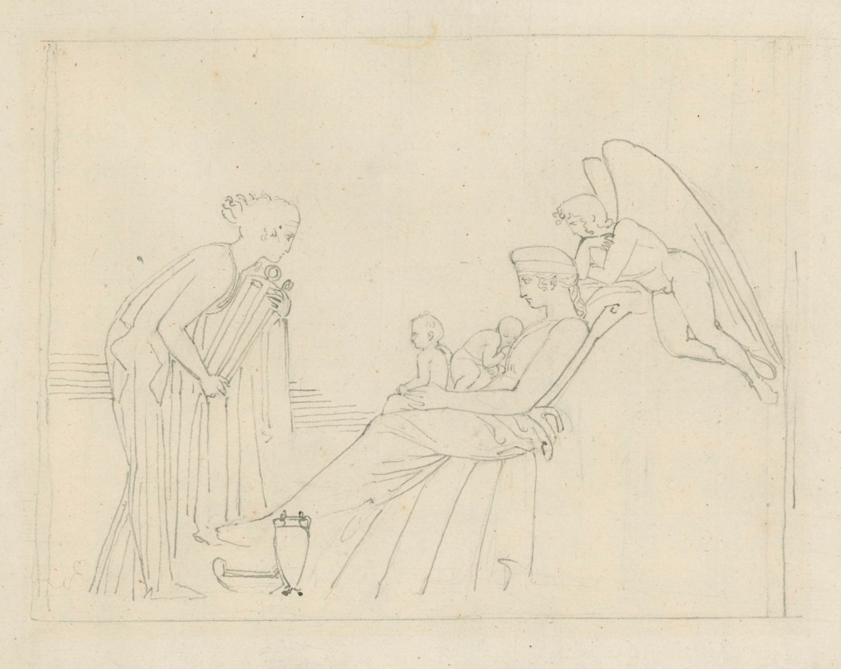 John Flaxman RA, Phoebe Bringing Gifts at the Birth of Phoebus