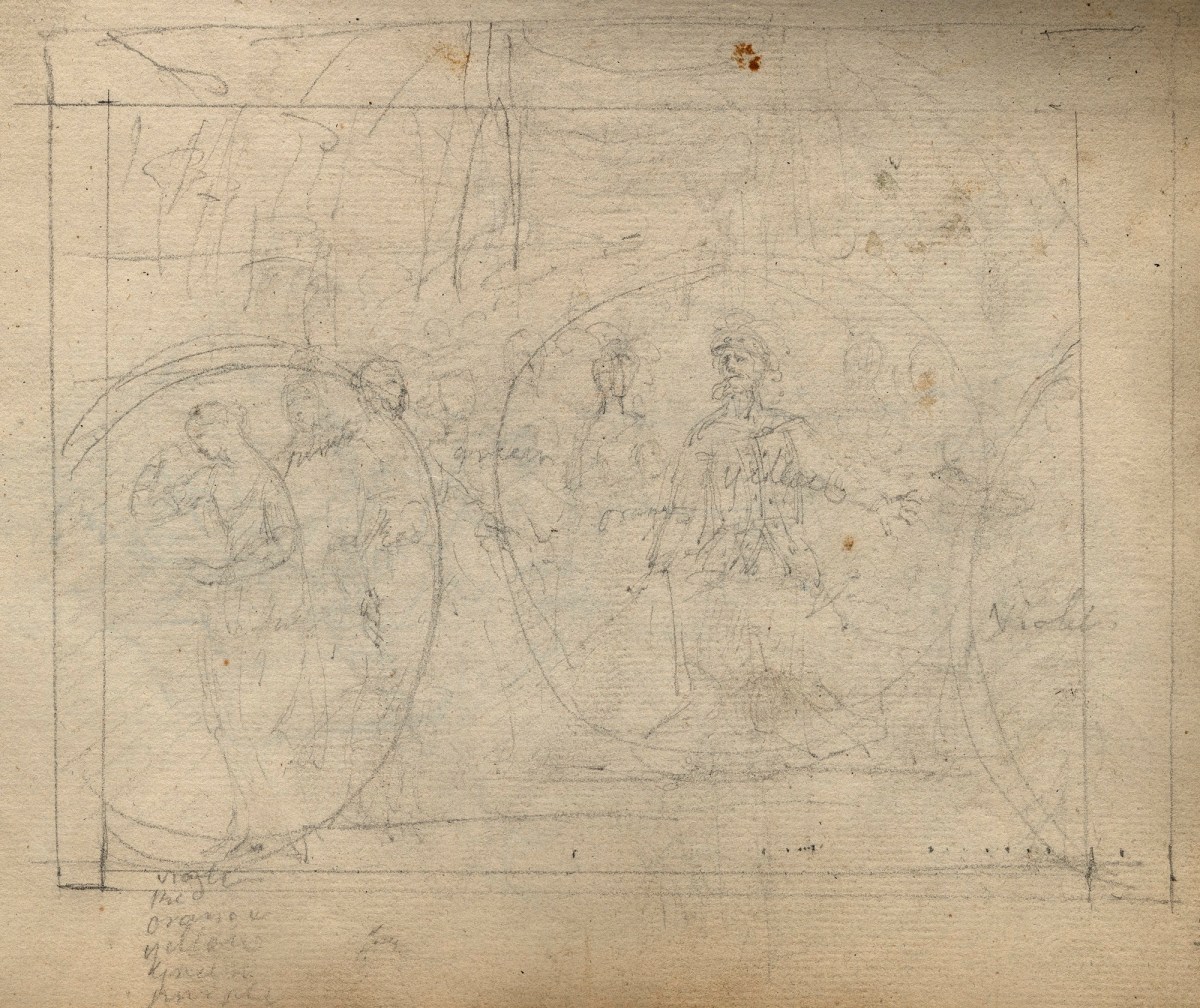 Unknown artist, Leaf from a sketchbook