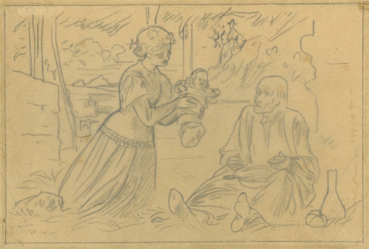 Lord Leighton PRA, Tracing for 'You didn't think it was so pretty, did you'