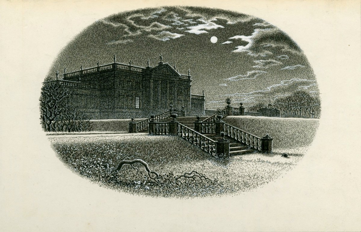 Charles W. Stewart, 'Meanwhile, the winter deepened', illustration for chapter 36 of Uncle Silas