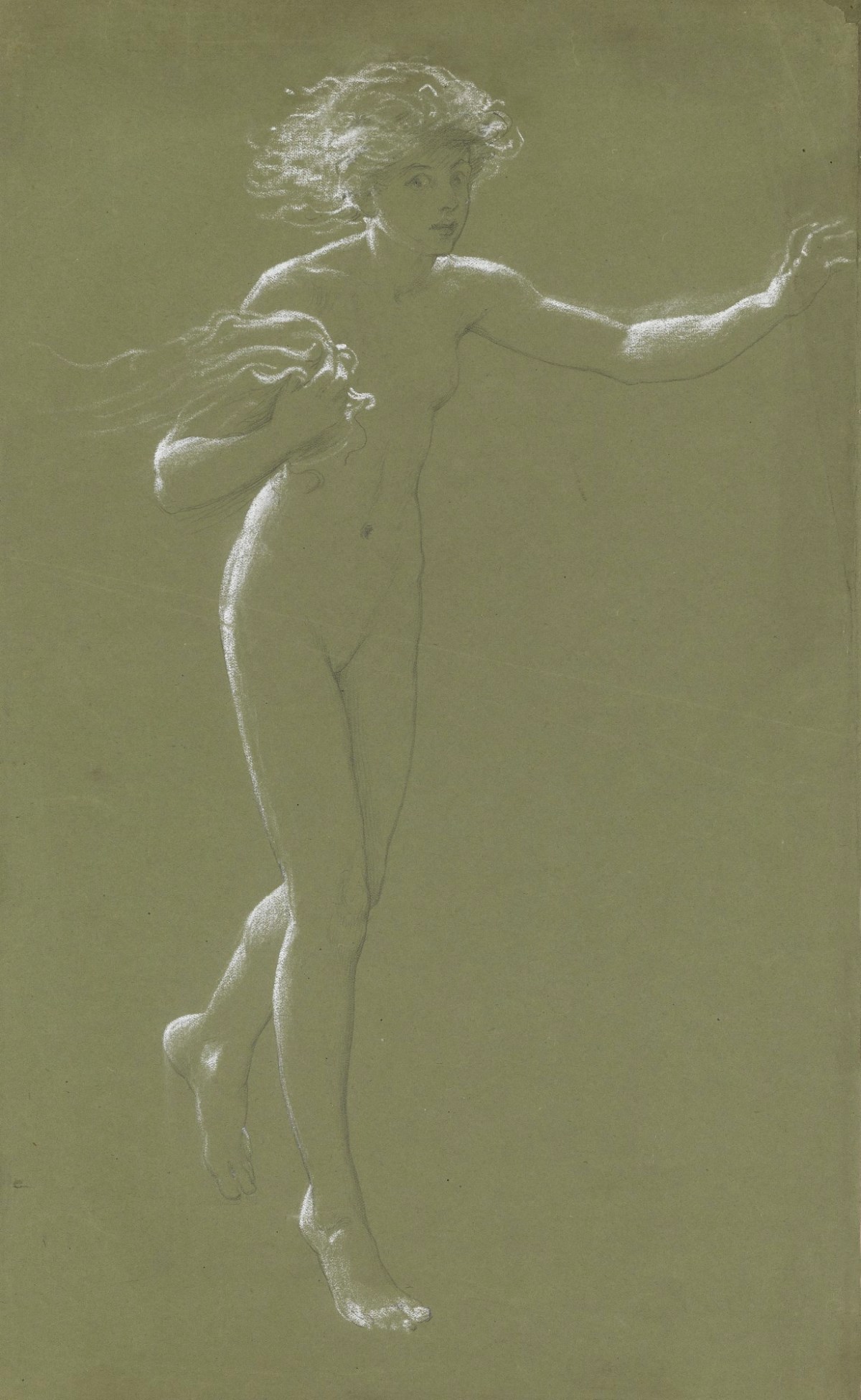 Sir Frank Dicksee PRA, Study for 'Startled'