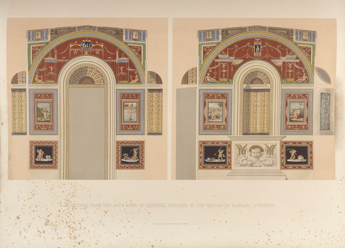 Ludwig Gruner, Paintings from the bath room of Cardina Bibbiena in the Vatican by Raphael d'Urbino