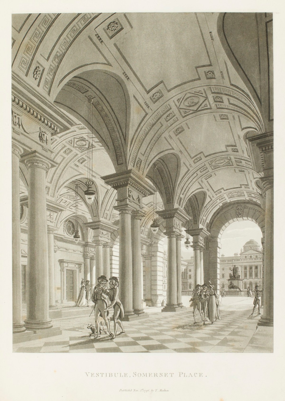 Thomas Malton the younger, Vestibule. Somerset Place.