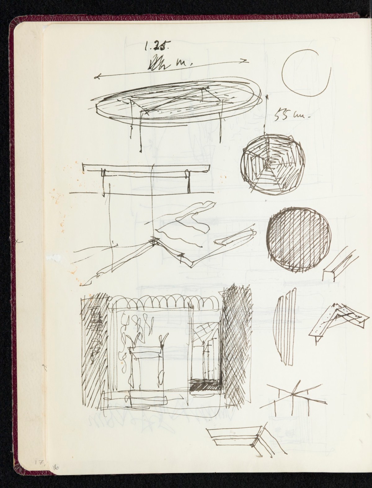 Sir Hugh Casson PRA, Sketchbook with designs and notes