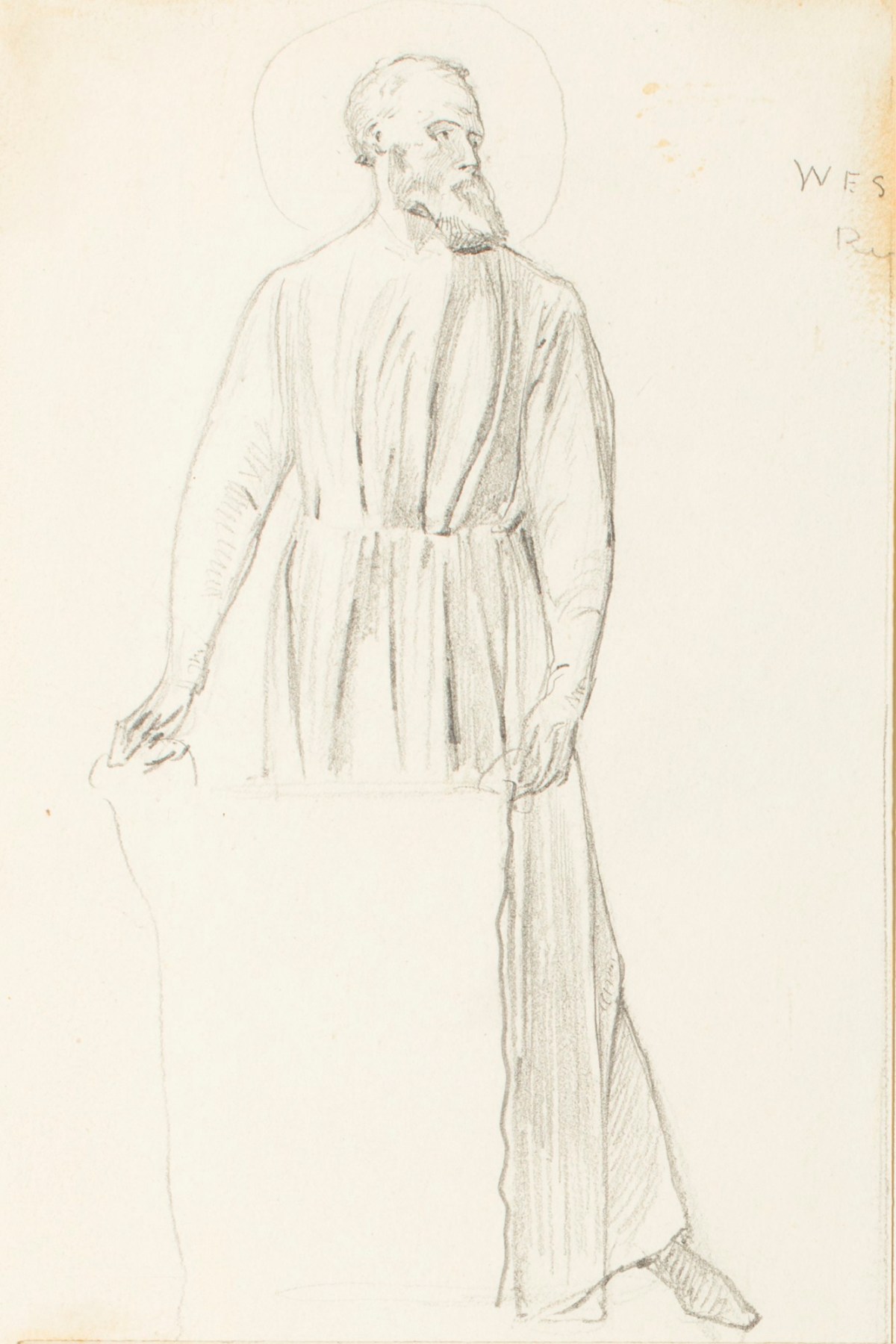 Henry Hugh Armstead RA, Study of a male saint for the cornice of the Westminster Abbey reredos