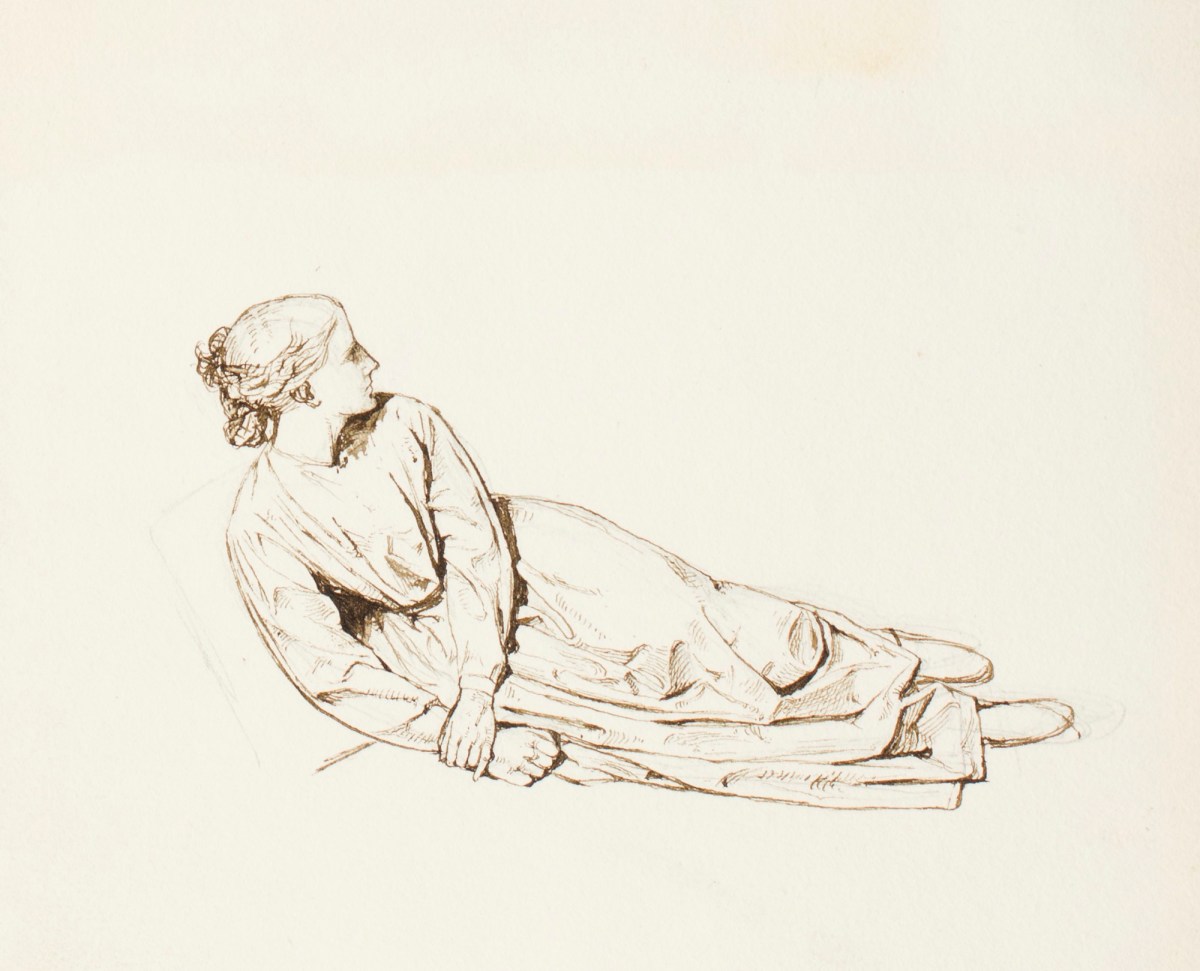 Henry Hugh Armstead RA, Study of a reclining female figure